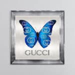 Gucci Royal Blue Butterfly - Framed Wall Art
