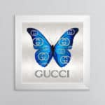 Gucci Royal Blue Butterfly - Framed Wall Art