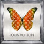 Louis Vuitton Orange Butterfly - Framed Wall Art