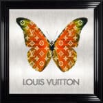 Louis Vuitton Orange Butterfly - Framed Wall Art
