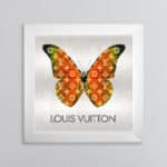 Louis Vuitton Orange Butterfly - Framed Wall Art