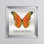 Louis Vuitton Orange Butterfly - Framed Wall Art