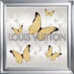 Louis Vuitton Gold Butterflies - Framed Wall Art