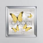 Gucci Gold Butterflies - Framed Wall Art