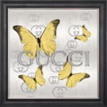 Gucci Gold Butterflies - Framed Wall Art