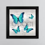 Gucci Emerald Green Butterflies - Framed Wall Art