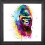 Gorilla in the mist - Framed Wall Art by Patrice Murciano