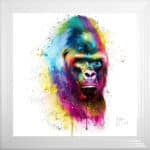 Gorilla in the mist - Framed Wall Art by Patrice Murciano