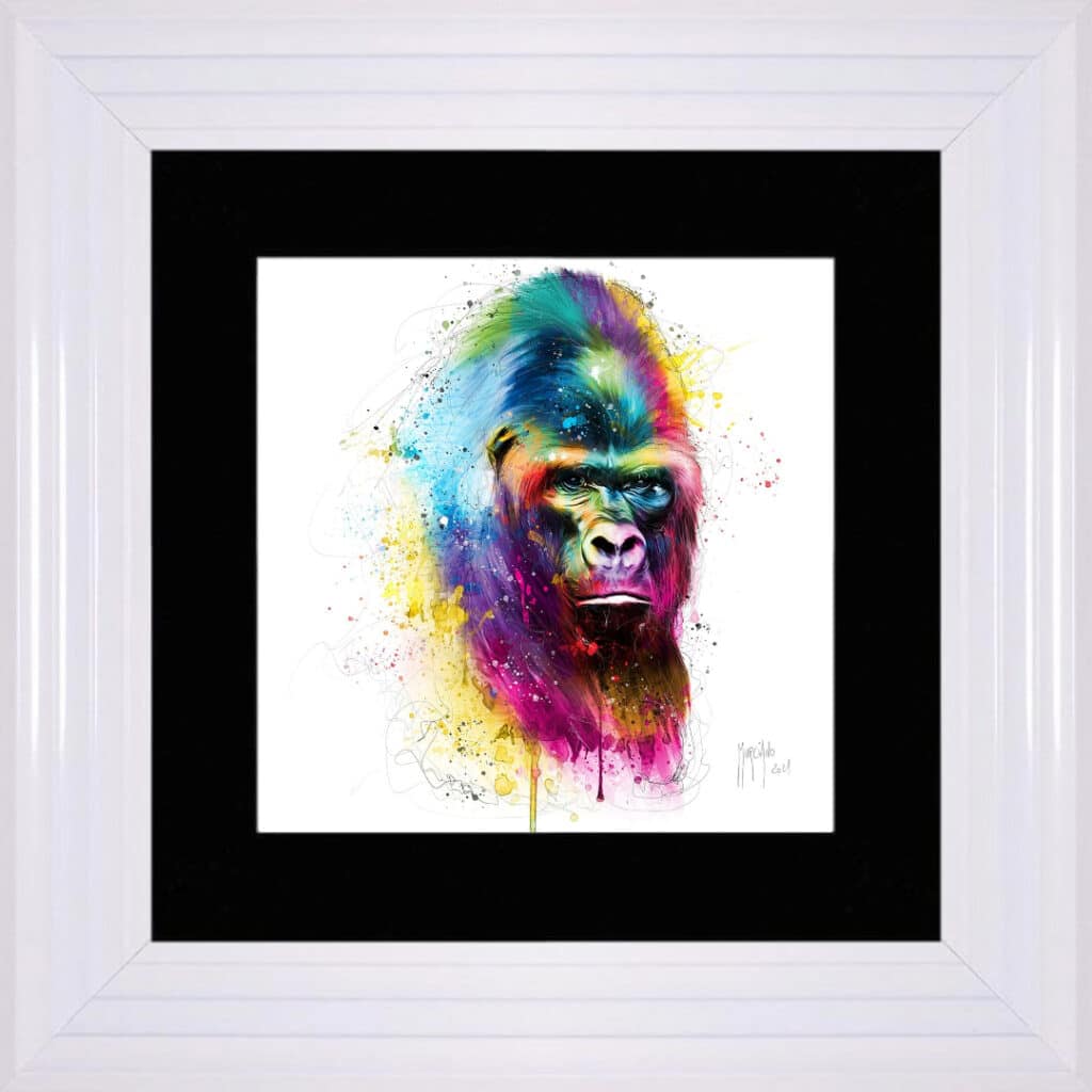 Gorilla in the mist - Framed Wall Art by Patrice Murciano