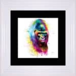 Gorilla in the mist - Framed Wall Art by Patrice Murciano