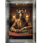 Casino Giraffe - Framed Animal Wall Art