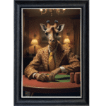 Casino Giraffe - Framed Animal Wall Art