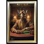 Casino Giraffe - Framed Animal Wall Art