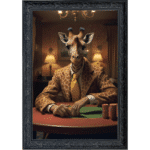 Casino Giraffe - Framed Animal Wall Art