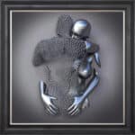Chained Embrace - Framed Wall Art