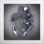 Chained Embrace - Framed Wall Art