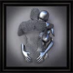 Chained Embrace - Framed Wall Art