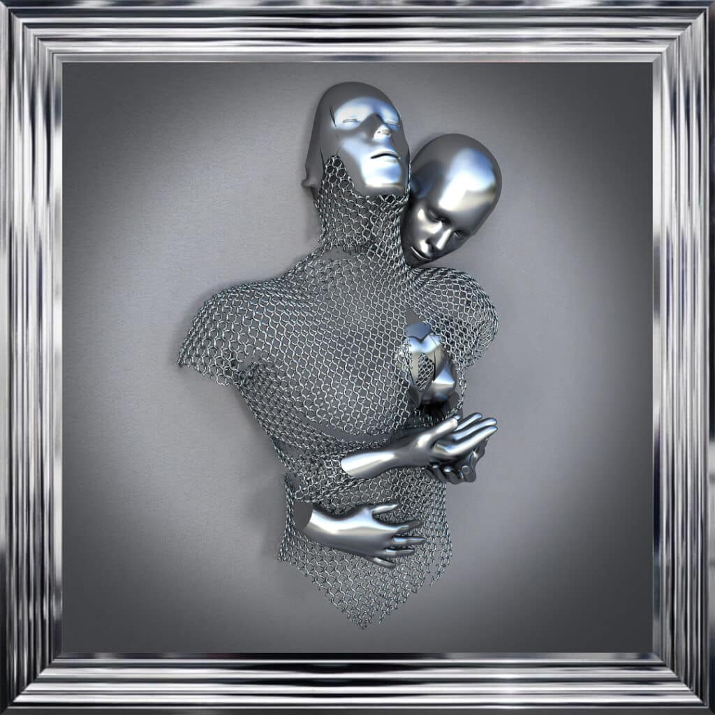 Chained Lovers - Framed Wall Art