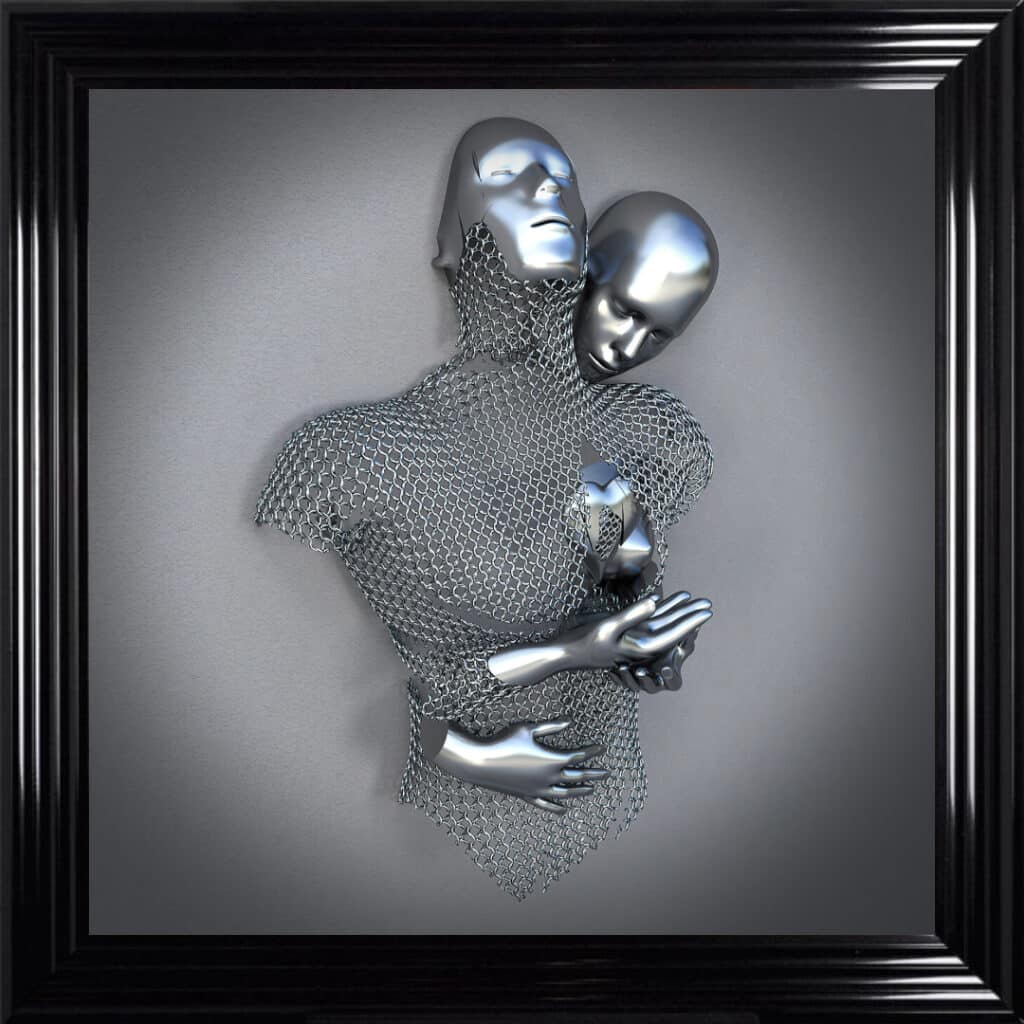 Chained Lovers - Framed Wall Art