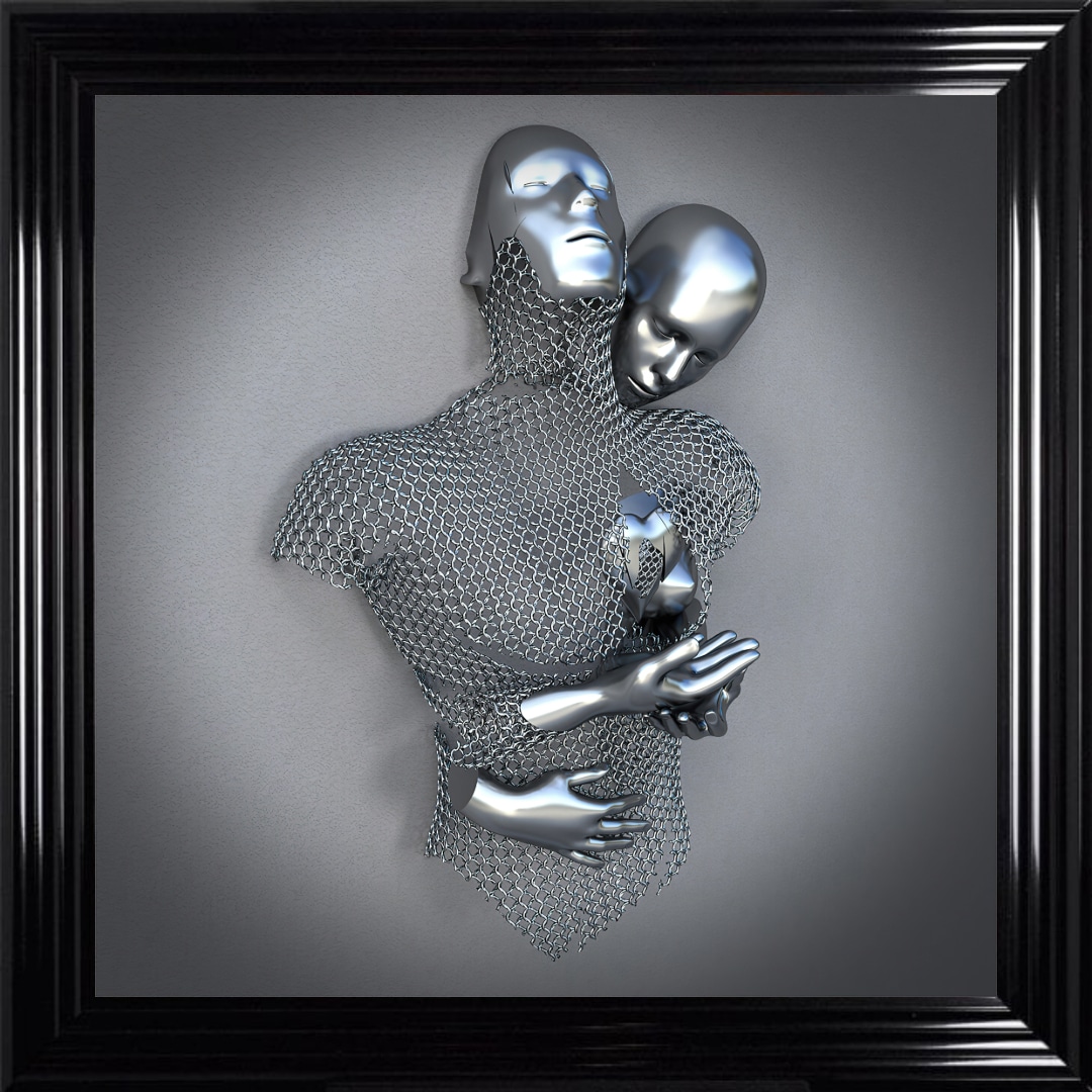 Untitled (19) Chained Lovers - Framed Wall Art