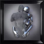Chained Embrace - Framed Wall Art