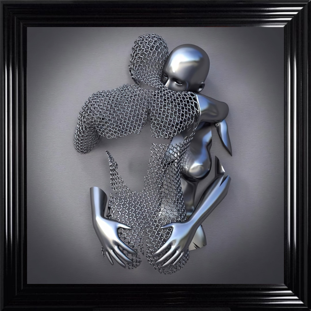 Untitled (8) Chained Embrace - Framed Wall Art