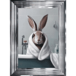 Rabbit in the Bath - Framed Picture