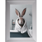 Rabbit in the Bath - Framed Picture