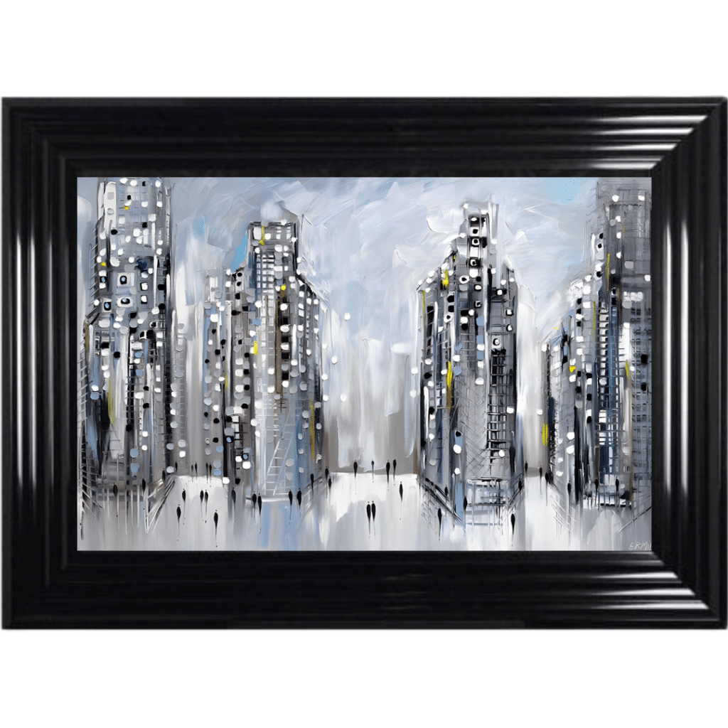 City Street Scene - Framed Wall Art
