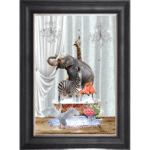 ZOO in the Bath - Framed Picture