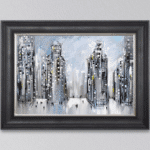 City Street Scene - Framed Wall Art