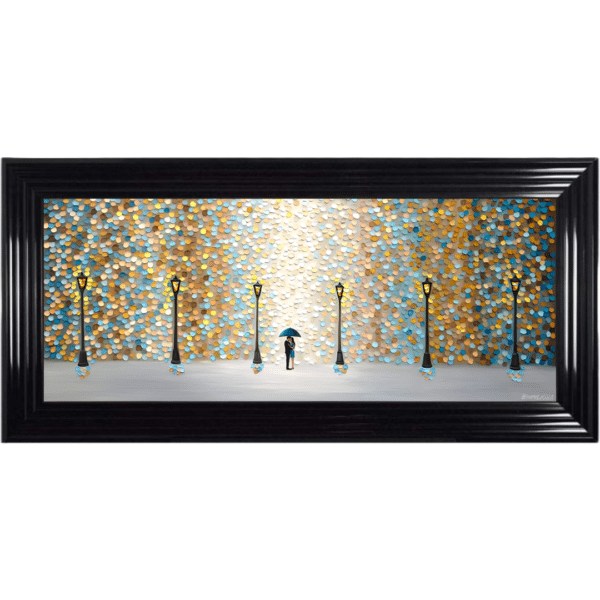 Kiss under the Golden Rain - Framed Wall Art