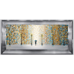 Kiss under the Golden Rain - Framed Wall Art