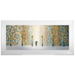 Kiss under the Golden Rain - Framed Wall Art