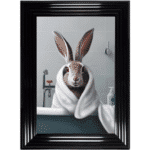 Rabbit in the Bath - Framed Picture