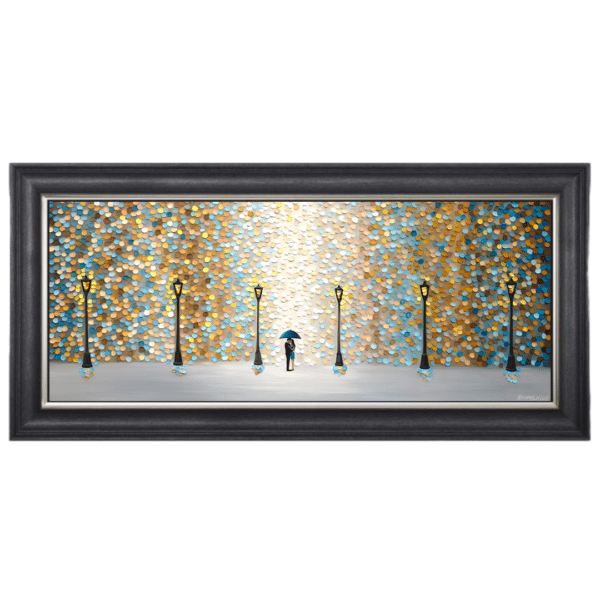 Kiss under the Golden Rain - Framed Wall Art