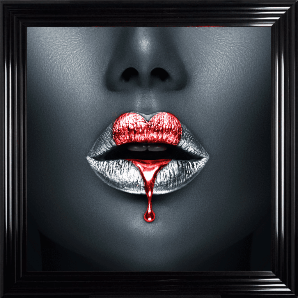 Loveheart Lips - Framed wall art