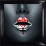 Loveheart Lips - Framed wall art