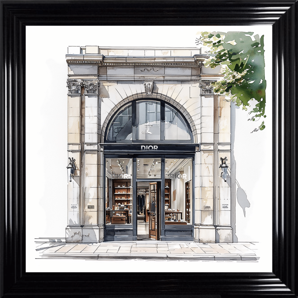 White Dior Wall Art