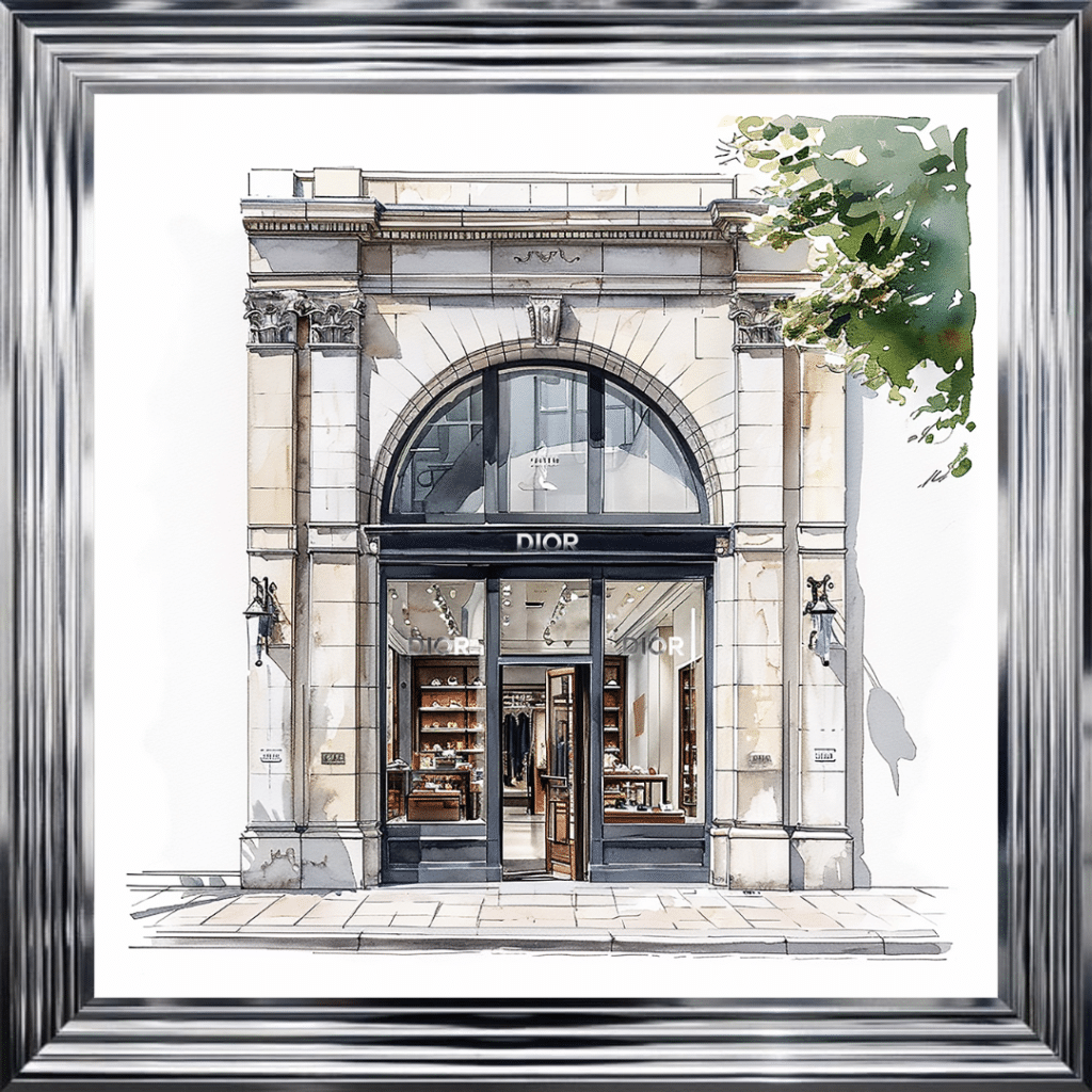 White Dior Wall Art
