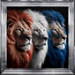 3 Lions - Lion wall art