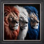 3 Lions - Lion wall art