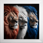 3 Lions - Lion wall art