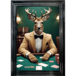 Casino Stag - Framed Animal Wall Art