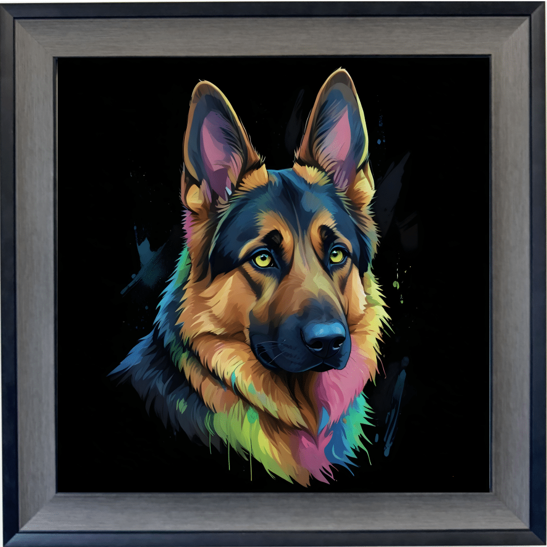 Untitled - 2024-07-26T153556.188 German Shepherd - Framed Wall Art