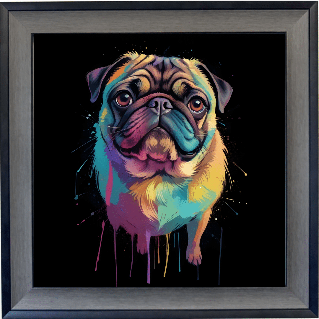 Untitled - 2024-07-26T153616.376 Pug - Framed Wall Art