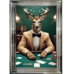 Casino Stag - Framed Animal Wall Art