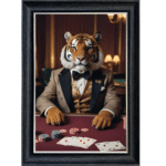 Casino Tiger - Framed Animal Wall Art