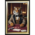 Casino Tiger - Framed Animal Wall Art
