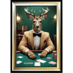 Casino Stag - Framed Animal Wall Art